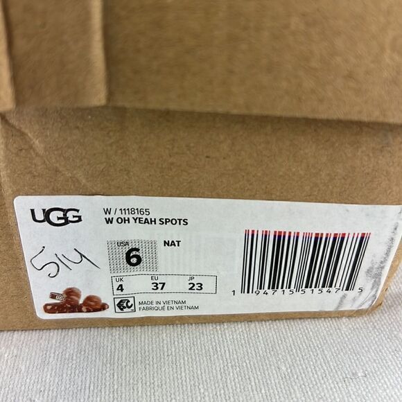 UGG Oh Yeah Spot Natural Slide Slippers Various - Picture 7 of 7